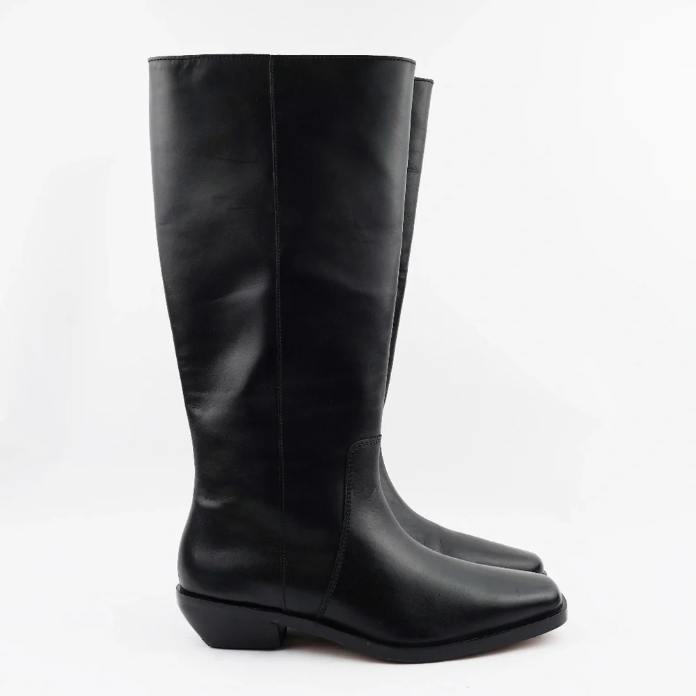New MADEWELL The Antoine Tall Boot with Extended Calf in Black Leather - Picture 4 of 8